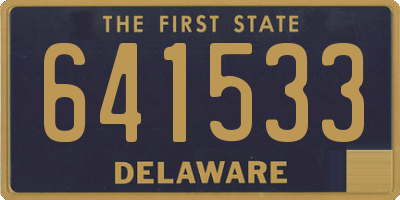 DE license plate 641533