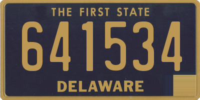 DE license plate 641534
