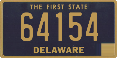 DE license plate 64154