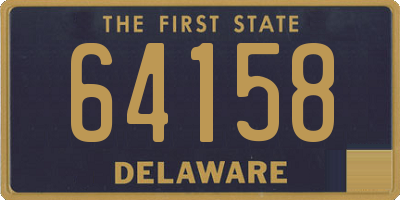 DE license plate 64158