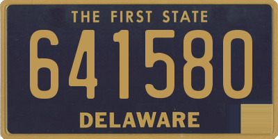 DE license plate 641580
