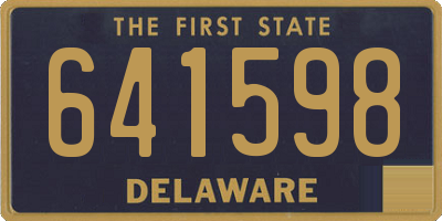 DE license plate 641598