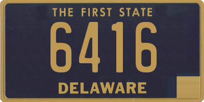 DE license plate 6416