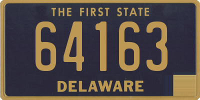 DE license plate 64163