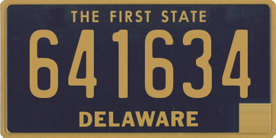 DE license plate 641634