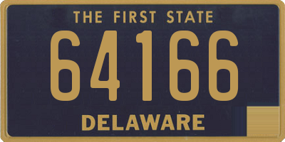 DE license plate 64166