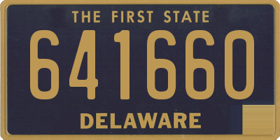 DE license plate 641660