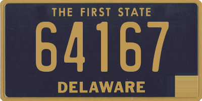 DE license plate 64167