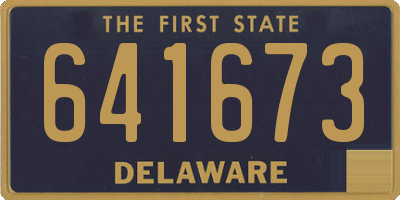 DE license plate 641673