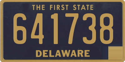 DE license plate 641738