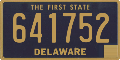 DE license plate 641752