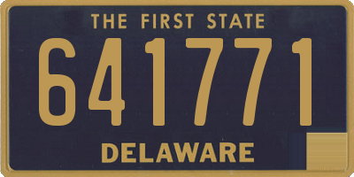 DE license plate 641771