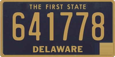 DE license plate 641778