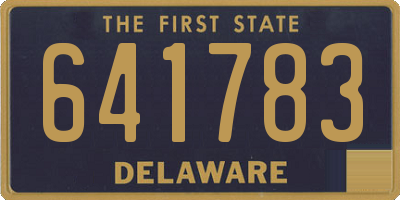 DE license plate 641783