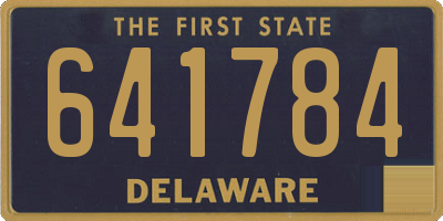 DE license plate 641784