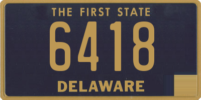DE license plate 6418