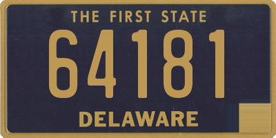 DE license plate 64181