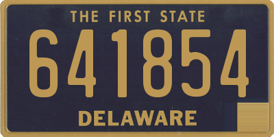 DE license plate 641854