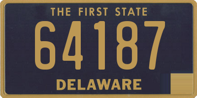 DE license plate 64187
