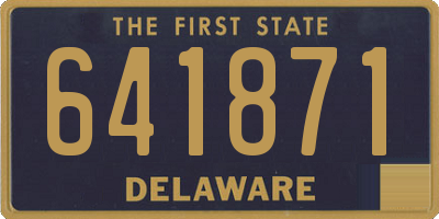 DE license plate 641871
