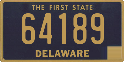 DE license plate 64189