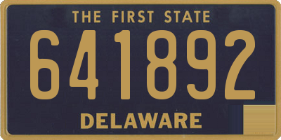 DE license plate 641892