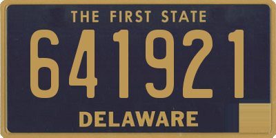 DE license plate 641921