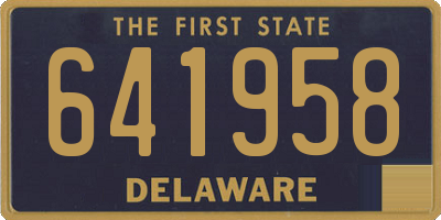 DE license plate 641958