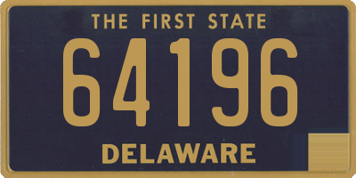 DE license plate 64196