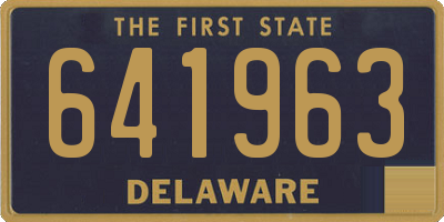 DE license plate 641963