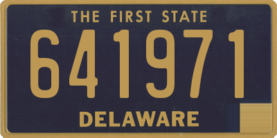 DE license plate 641971