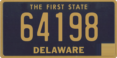DE license plate 64198