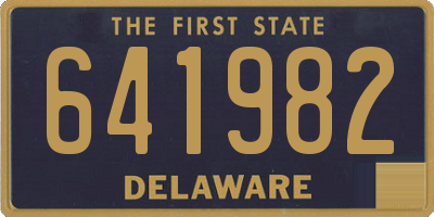 DE license plate 641982