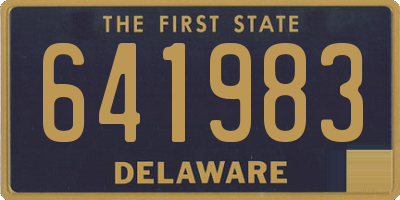 DE license plate 641983