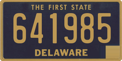 DE license plate 641985