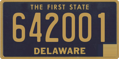 DE license plate 642001