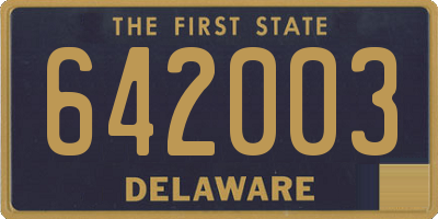 DE license plate 642003