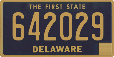DE license plate 642029