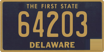 DE license plate 64203