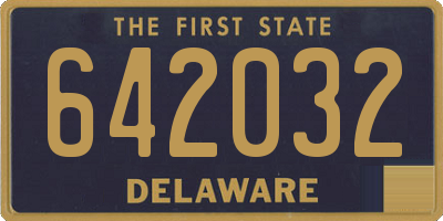 DE license plate 642032