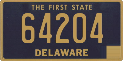 DE license plate 64204