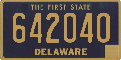 DE license plate 642040