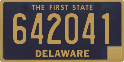 DE license plate 642041