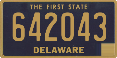 DE license plate 642043