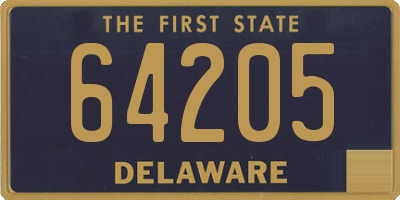 DE license plate 64205