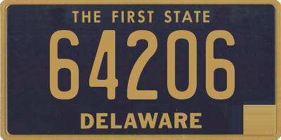 DE license plate 64206