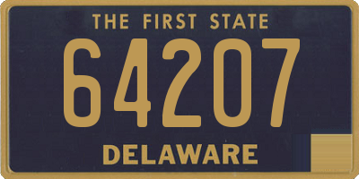 DE license plate 64207