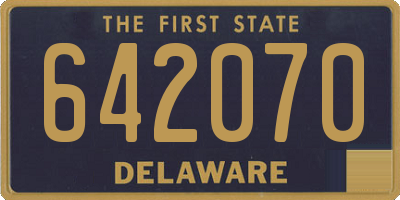 DE license plate 642070