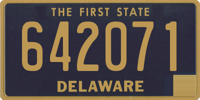 DE license plate 642071