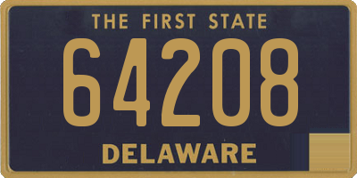 DE license plate 64208